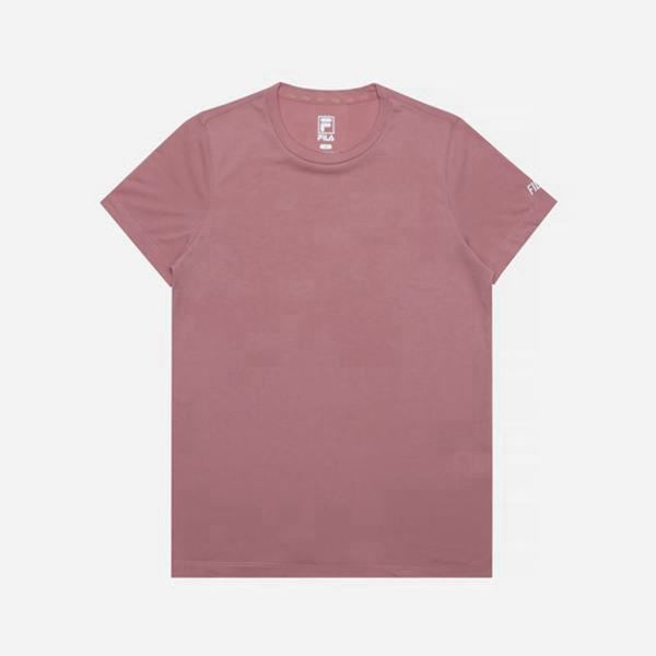 Fila Basic Crew Neck S/S Women's T-Shirts - Pink,NZ 905-7624